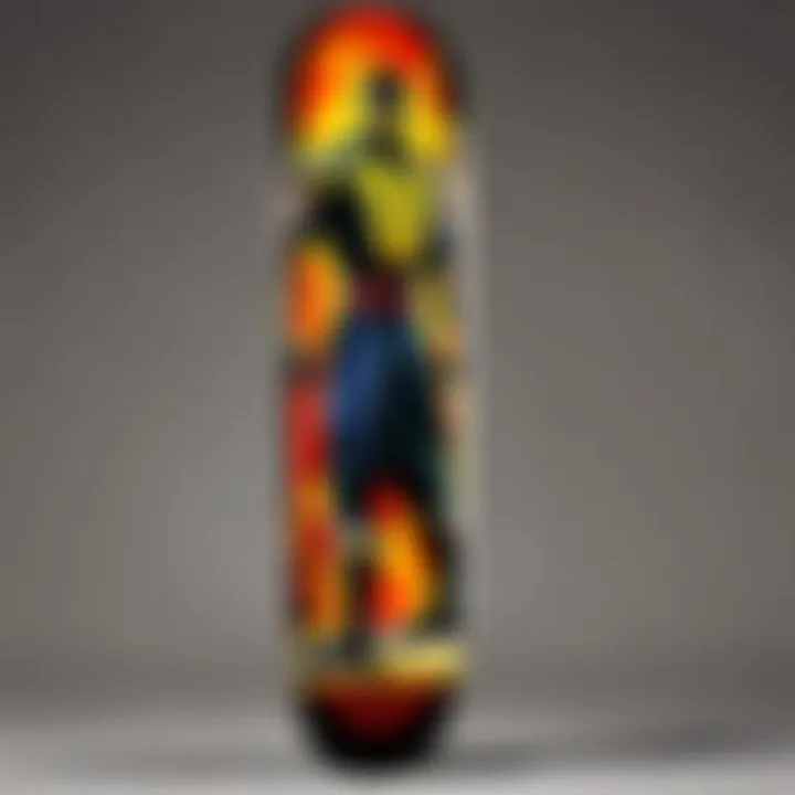 Close-up of Baker skateboard deck graphic in 7.75 size