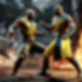 Fiery Mortal Kombat 10 Battle Scene