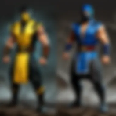 Combatant Select Screen in Mortal Kombat PC Version