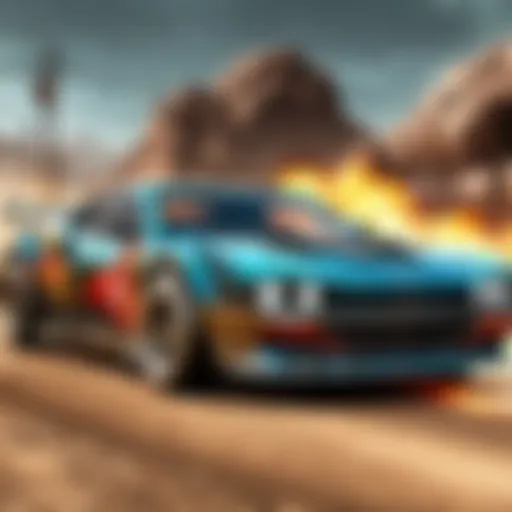 Virtual racing car in Motor Kombat game