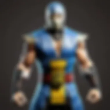 Detailed Mortal Kombat character collectible with intricate design