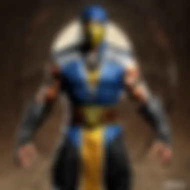 Detailed Mortal Kombat kosplay costume with intricate designs