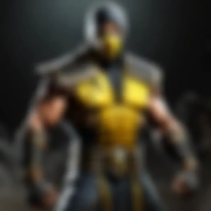 Digital artwork showcasing Mortal Kombat X characters in action