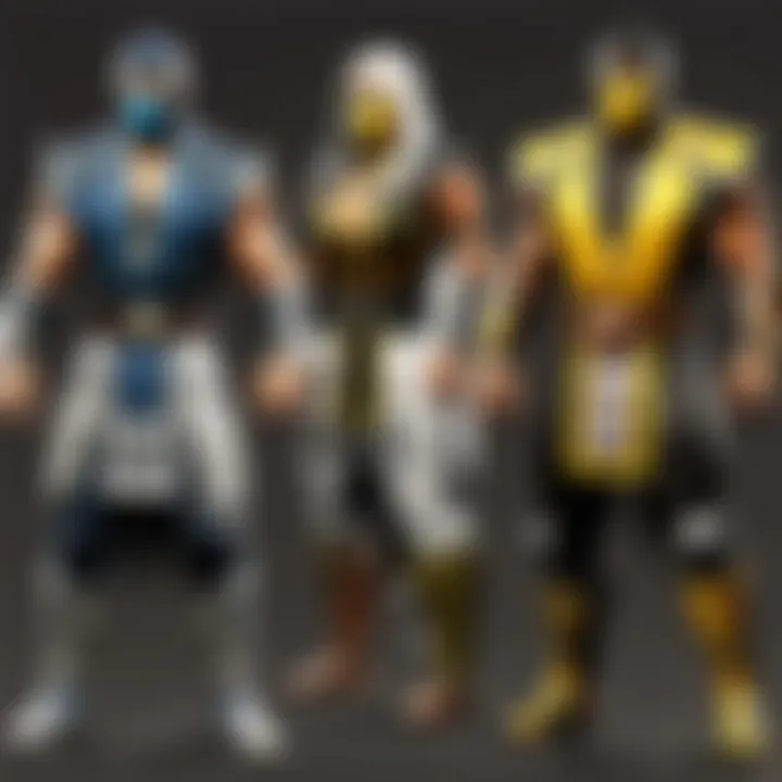 Character selection screen showcasing diverse fighters in Mortal Kombat PC download