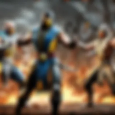 Dynamic gameplay action in Mortal Kombat mobile game