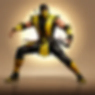 Dynamic Pose of Scorpion Action Figure in Battle Stance