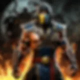 Enigmatic warrior in Mortal Kombat setting