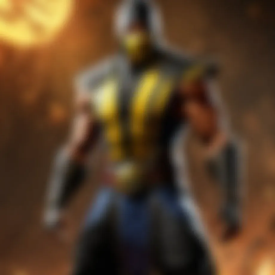 Enigmatic warrior surrounded by shadows