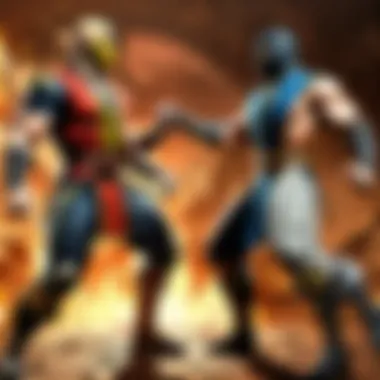 Epic battle between iconic characters in Mortal Kombat Free