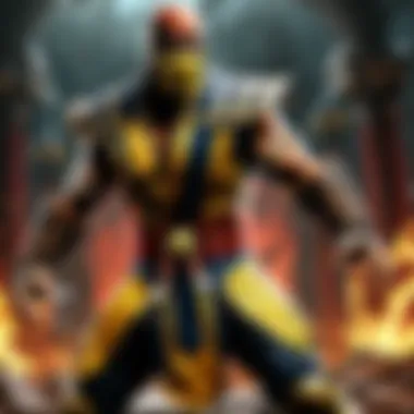 Epic battle scene in Mortal Kombat 12 in 1 Arcade