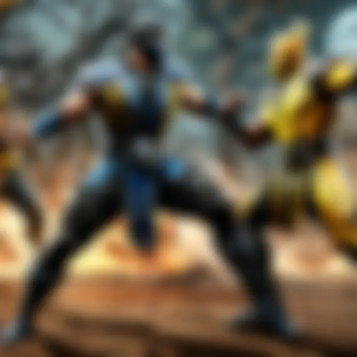 Epic battle scene in Mortal Kombat Mobile