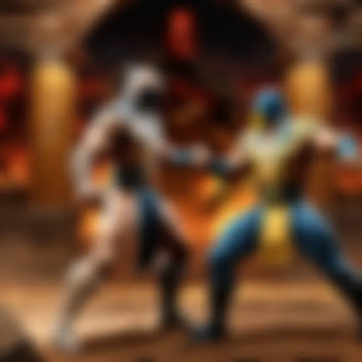 Epic showdown in Mortal Kombat with special effects