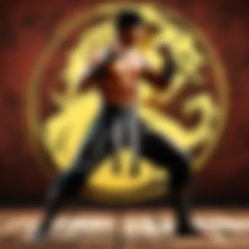 Martial artist in dynamic Jeet Kune Do stance