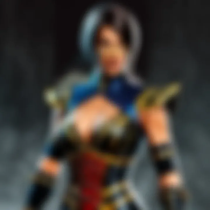 Close-up of intricate costume details showcasing craftsmanship in Mortal Kombat cosplay.