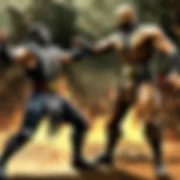 Dynamic combat scene in Mortal Kombat