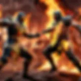 Fiery Battle Scene in Mortal Kombat Nintendo Switch