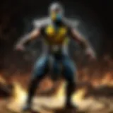 Mortal Kombat character in fierce combat stance