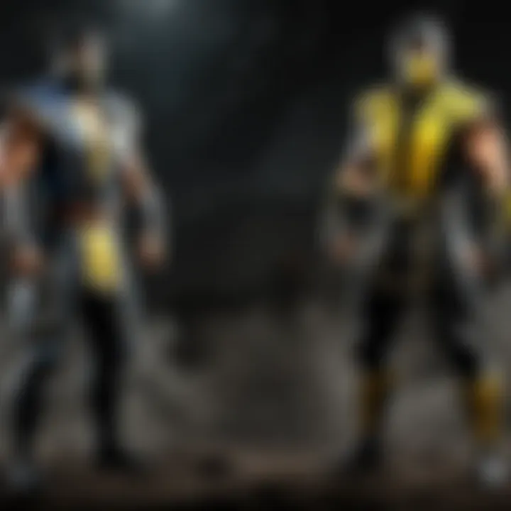 Detailed view of Mortal Kombat XL character selection screen