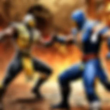 Dynamic action scene in Mortal Kombat comic