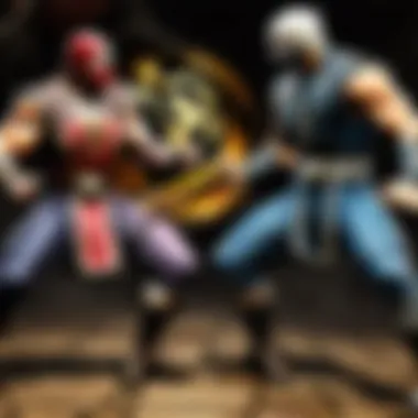 Mortal Kombat characters facing off in a fierce battle