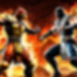 Mortal Kombat Komplete Edition fiery battle