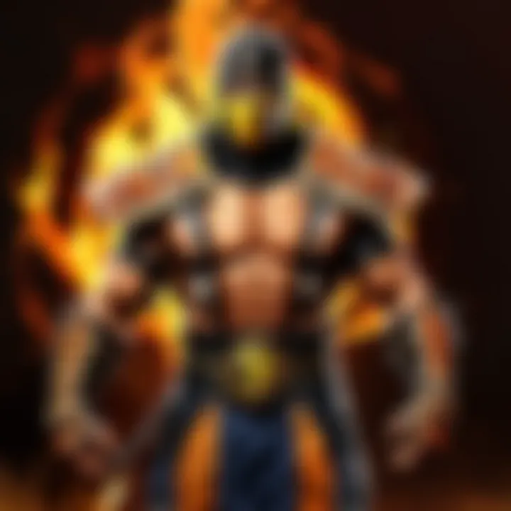 Fiery warrior in Mortal Kombat Ultra