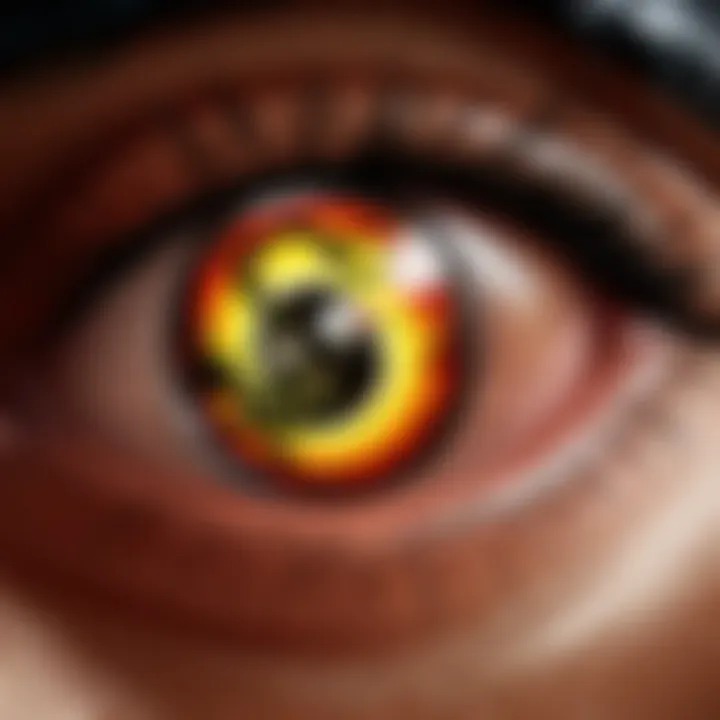 Mortal Kombat gaming atmosphere themed contact lens