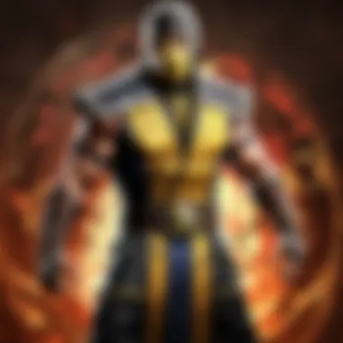 Detailed illustration of iconic Mortal Kombat character in action