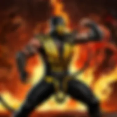 Scorpion unleashing his fiery wrath on a foe