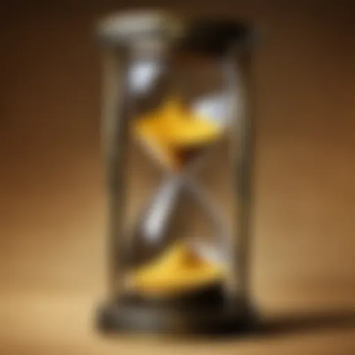 Elegant Hourglass Design with Golden Sand