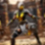 Combatant performing a Mercy maneuver in MK11 on Xbox