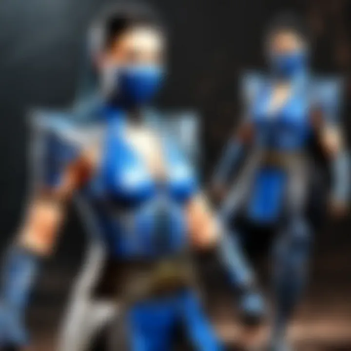 Close-up of Kitana's intricate costume detailing