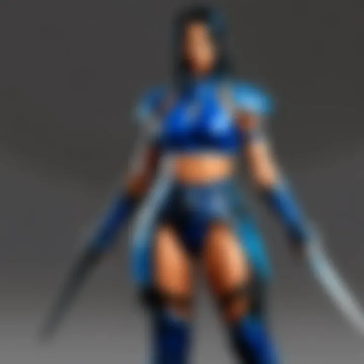 Materials used in constructing a Kitana costume