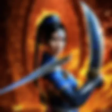 Kitana showcasing her deadly fan blade technique in Mortal Kombat for PS3