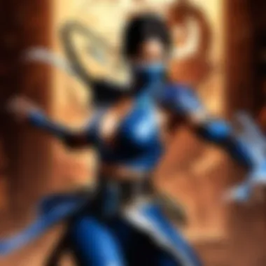 Kitana executing a deadly fan strike