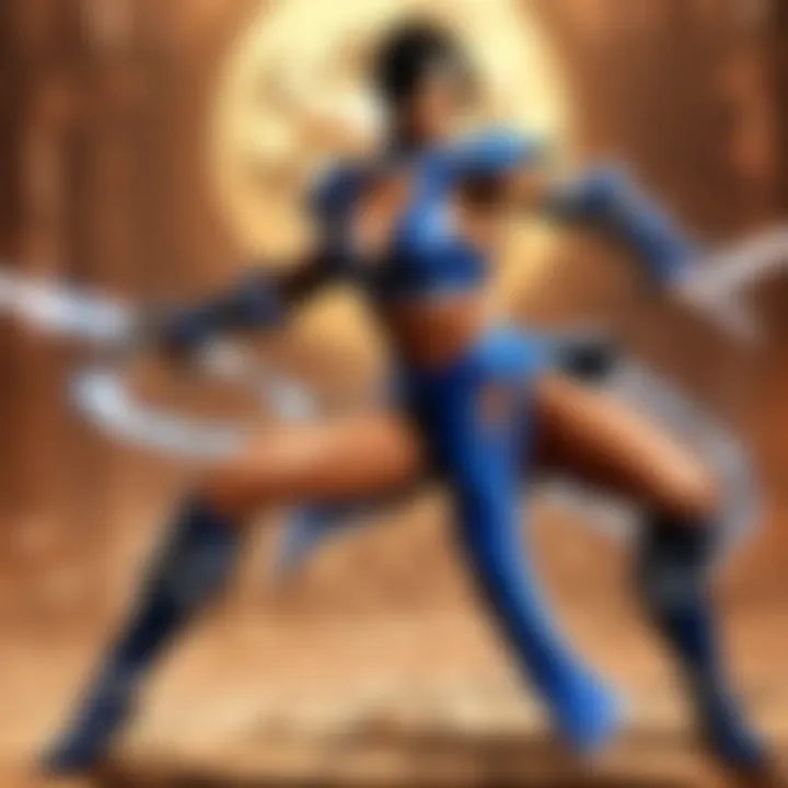 Kitana showcasing her deadly skills