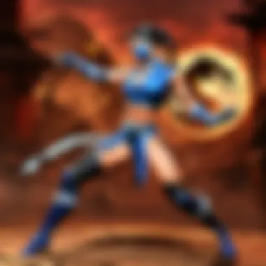 Kitana executing swift and precise attacks