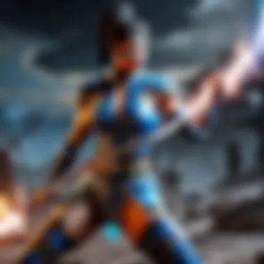 Kitana demonstrating her fierce combat skills in Mortal Kombat 11