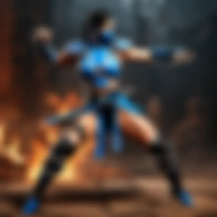 Kitana's Graceful Fighting Stance