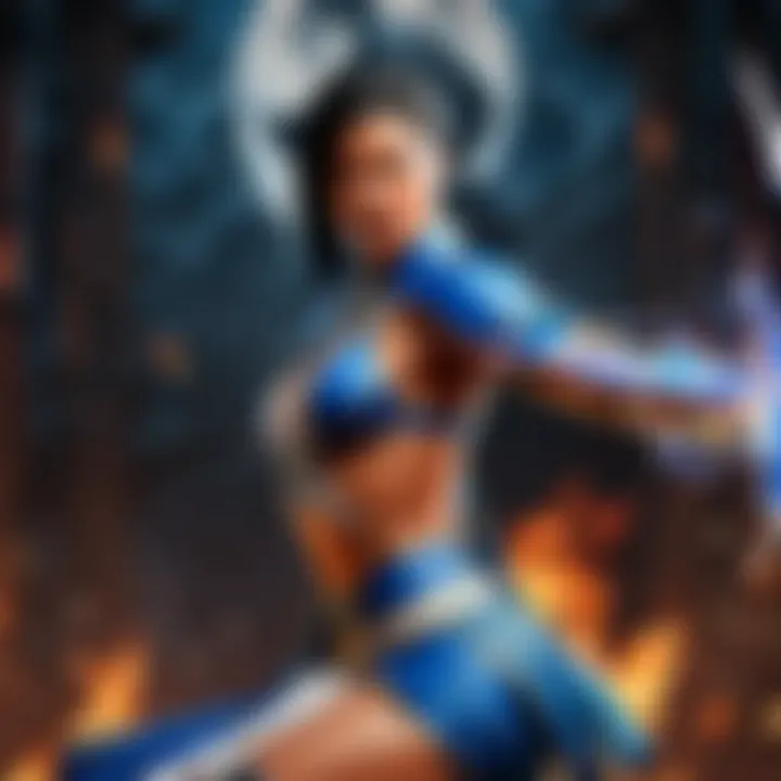 Kitana executing her lethal fan techniques