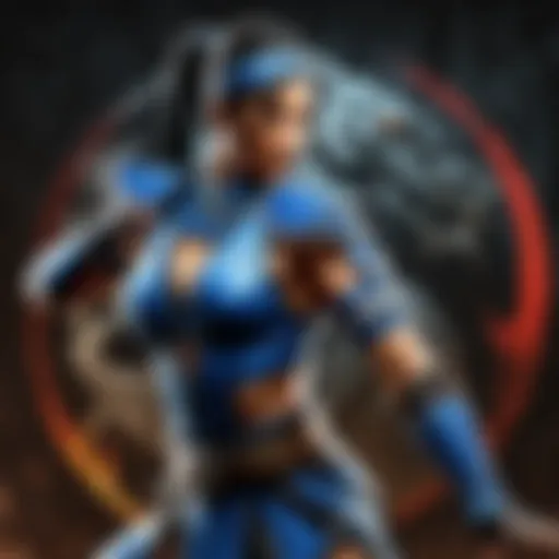 Martial Arts Mastery: Kitana showcasing her formidable combat skills in Mortal Kombat