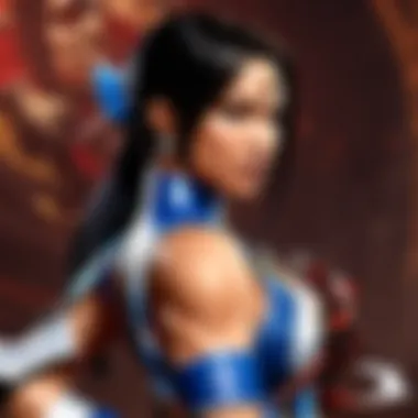 Kitana, the graceful and lethal princess of Outworld in Mortal Kombat on Nintendo