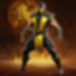 Artwork of Scorpion, a character from Mortal Kombat series