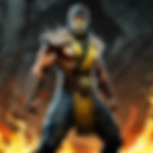 Ancient martial arts warrior in Mortal Kombat setting