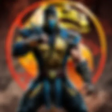 Abstract Interpretation of a Mortal Kombat Fighter Mortal Kombat Character Portrait in Abstract Style