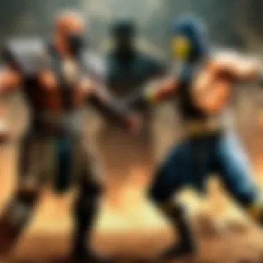 Dynamic battle scene showcasing intense combat in Mortal Kombat 2021