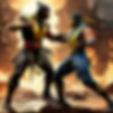 Captivating Mortal Kombat canvas art depicting the intensity of a fatal finishing move