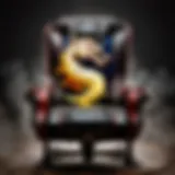 Elegant gaming chair with Mortal Kombat logo