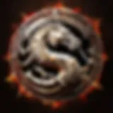 Iconic Mortal Kombat logo featuring a dragon