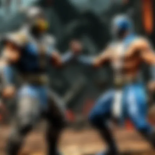 Mortal Kombat character in intense battle